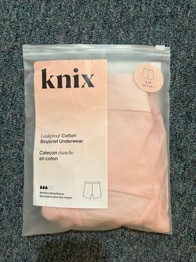 knix Leakproof Cotton Boybriefs - Light Pink